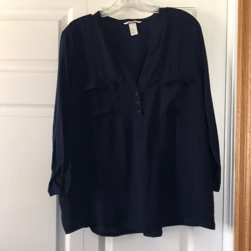 H&M navy blouse